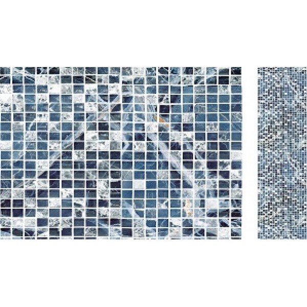 Стеновая панель ПВХ UNIQUE Мозаика Голубая