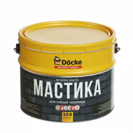 Мастика Docke (Дёке) для мягкой черепицы, 10 кг.